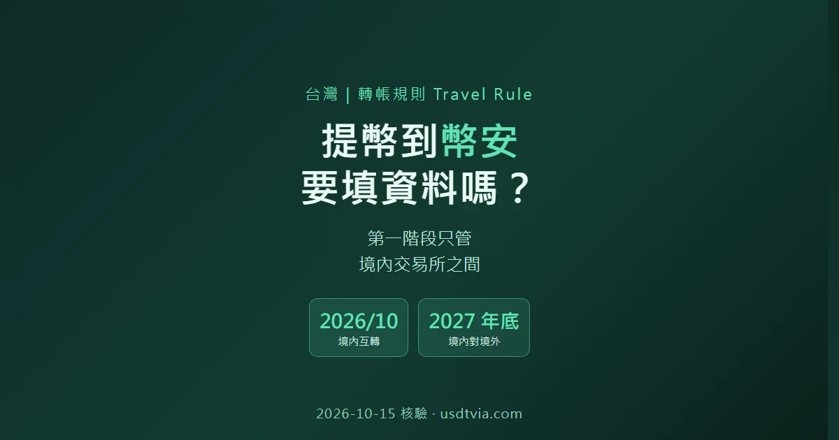 從 MAX、BitoPro 提 USDT 到幣安，10 月上路的 Travel Rule 要填收款人資料嗎？